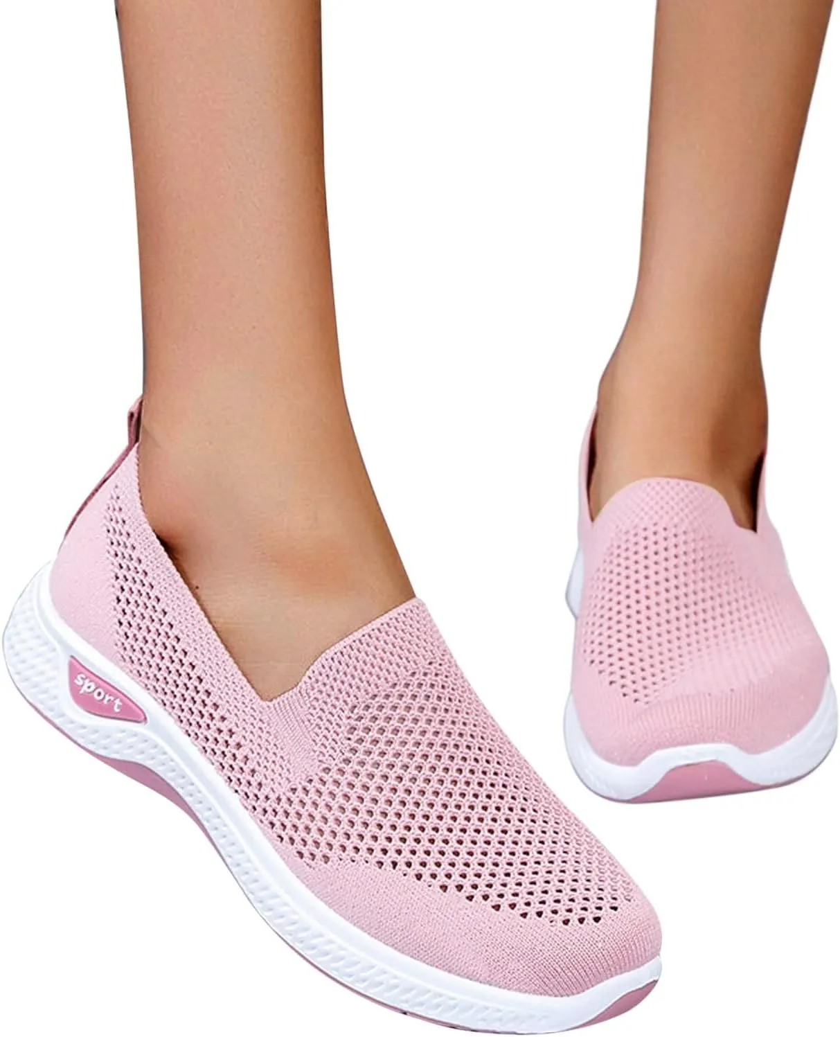 Womens Breathable Slip On Shoes Casual Comfortable Walking Sneakers Lightweight Canvas Flats Non Slip Loafers