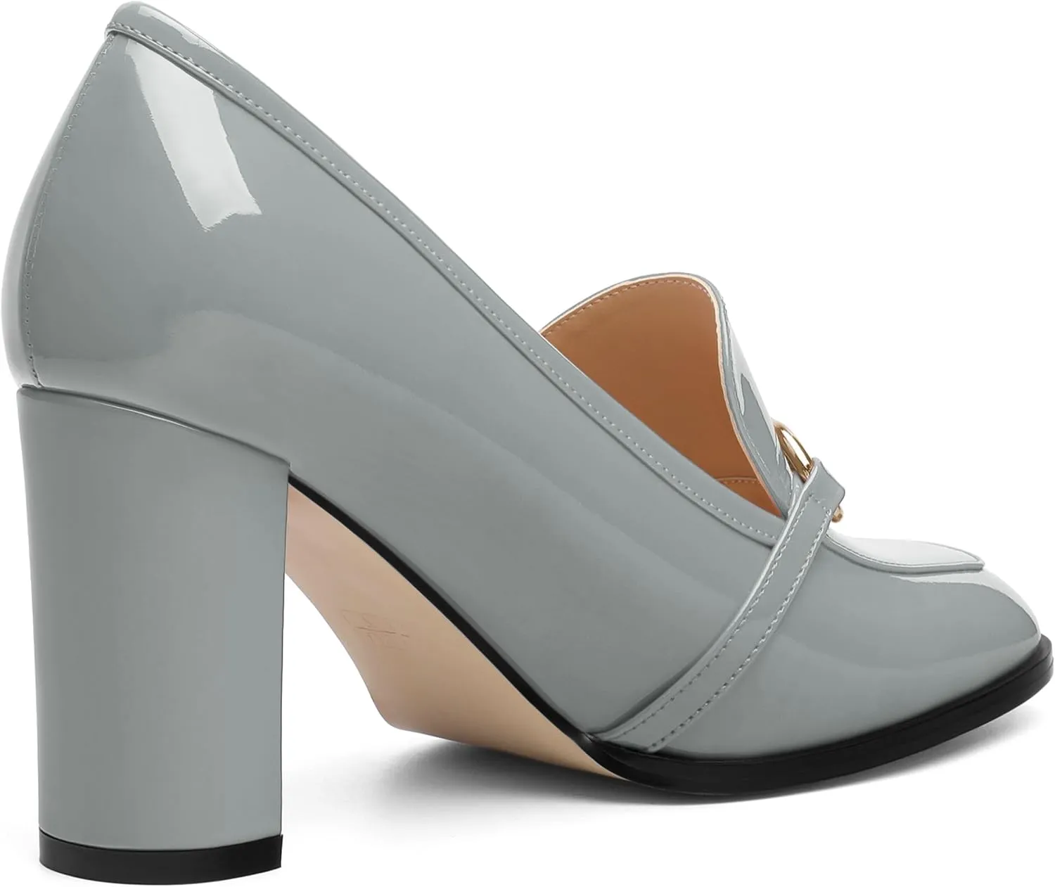 Women's Chunky Heel Square Toe Pumps, Heel High Loafers for Women, Office Commuter Party Prom Single Shoes