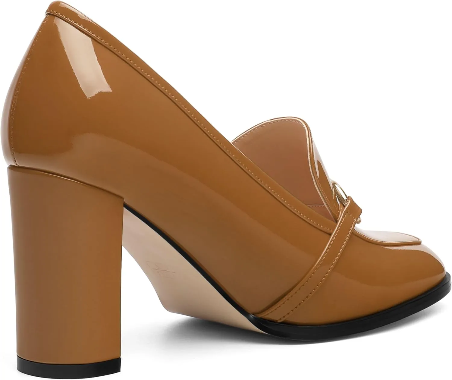 Women's Chunky Heel Square Toe Pumps, Heel High Loafers for Women, Office Commuter Party Prom Single Shoes