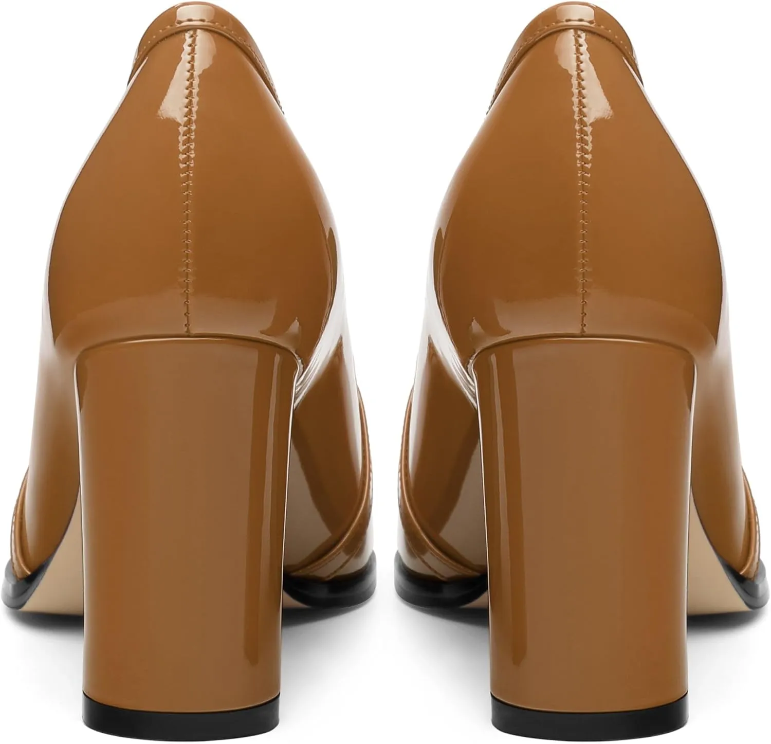 Women's Chunky Heel Square Toe Pumps, Heel High Loafers for Women, Office Commuter Party Prom Single Shoes