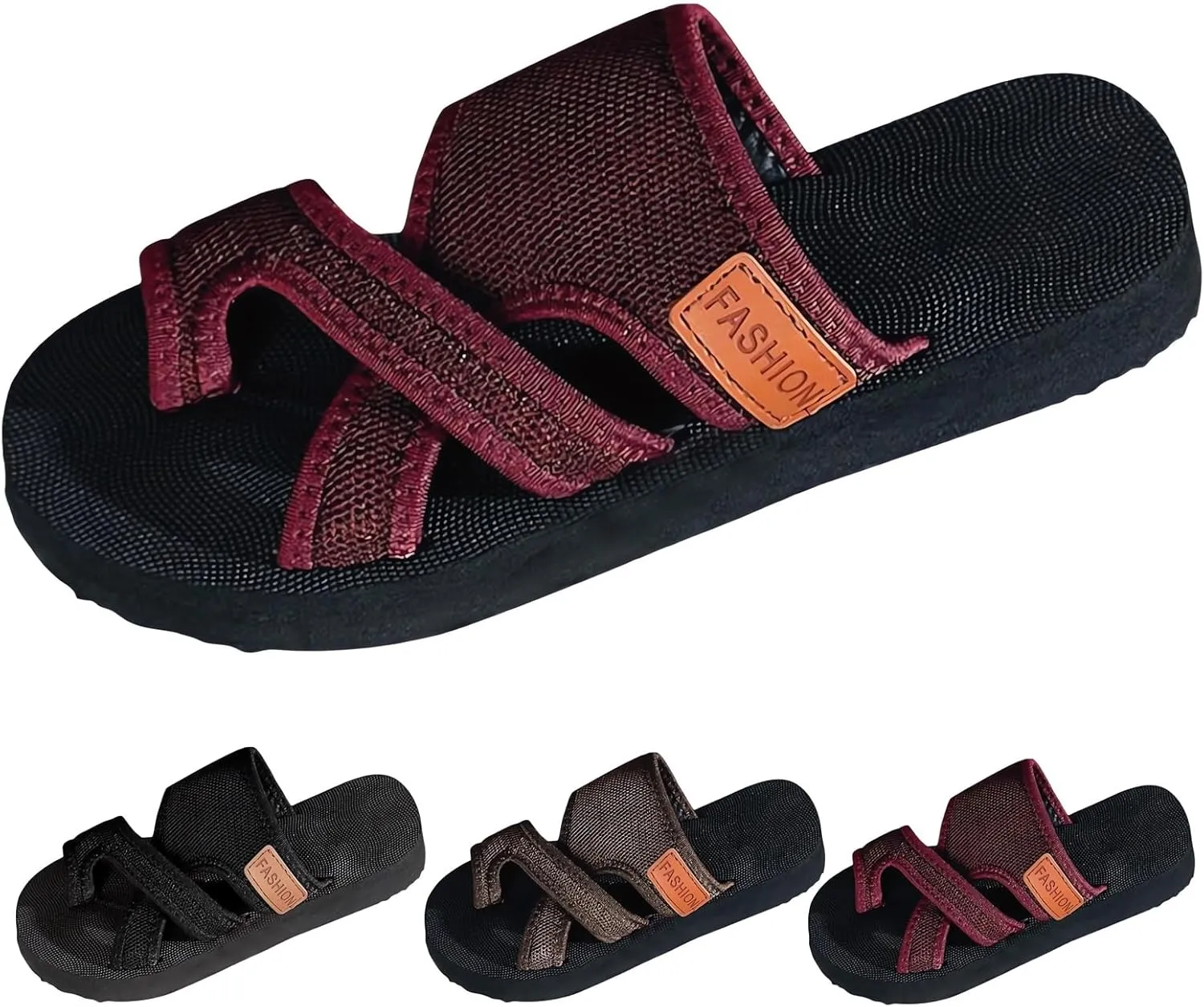 Women's Comfortable Breathable Hollow Mesh Flip Flops Arch Support Orthopedic Wide Width Flipflops Ladies Summer Casual Beach Yoga Foam Slip on Walking Toe Ring Loop Slides Flat Sandals Dressy