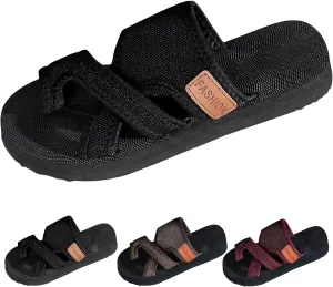 Women's Comfortable Breathable Hollow Mesh Flip Flops Arch Support Orthopedic Wide Width Flipflops Ladies Summer Casual Beach Yoga Foam Slip on Walking Toe Ring Loop Slides Flat Sandals Dressy