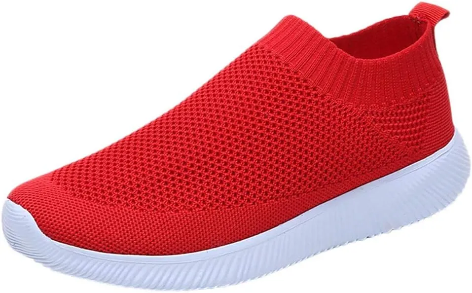 Womens Ladies Walking Running Shoes Slip On Lightweight Mens Tennis Shoes Wide Men's Casual Dress Shoes Women Shoes Sneakers Black Tennis Shoe Loafers Dress Shoe