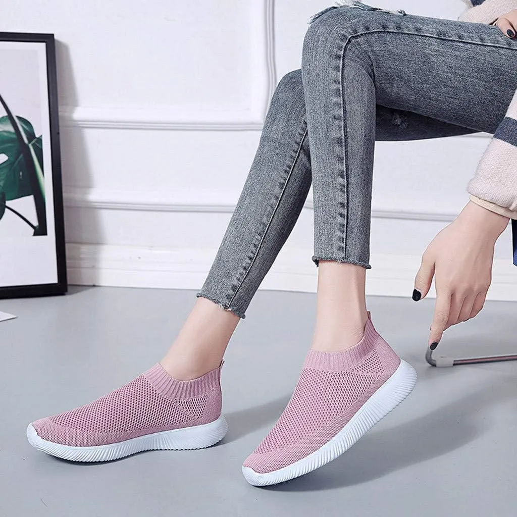 Womens Ladies Walking Running Shoes Slip On Lightweight Tennis Shoes Men Mesh Women Casual Shoes Men Shoes Sneakers Red Tennis Shoe Loafers Shoe