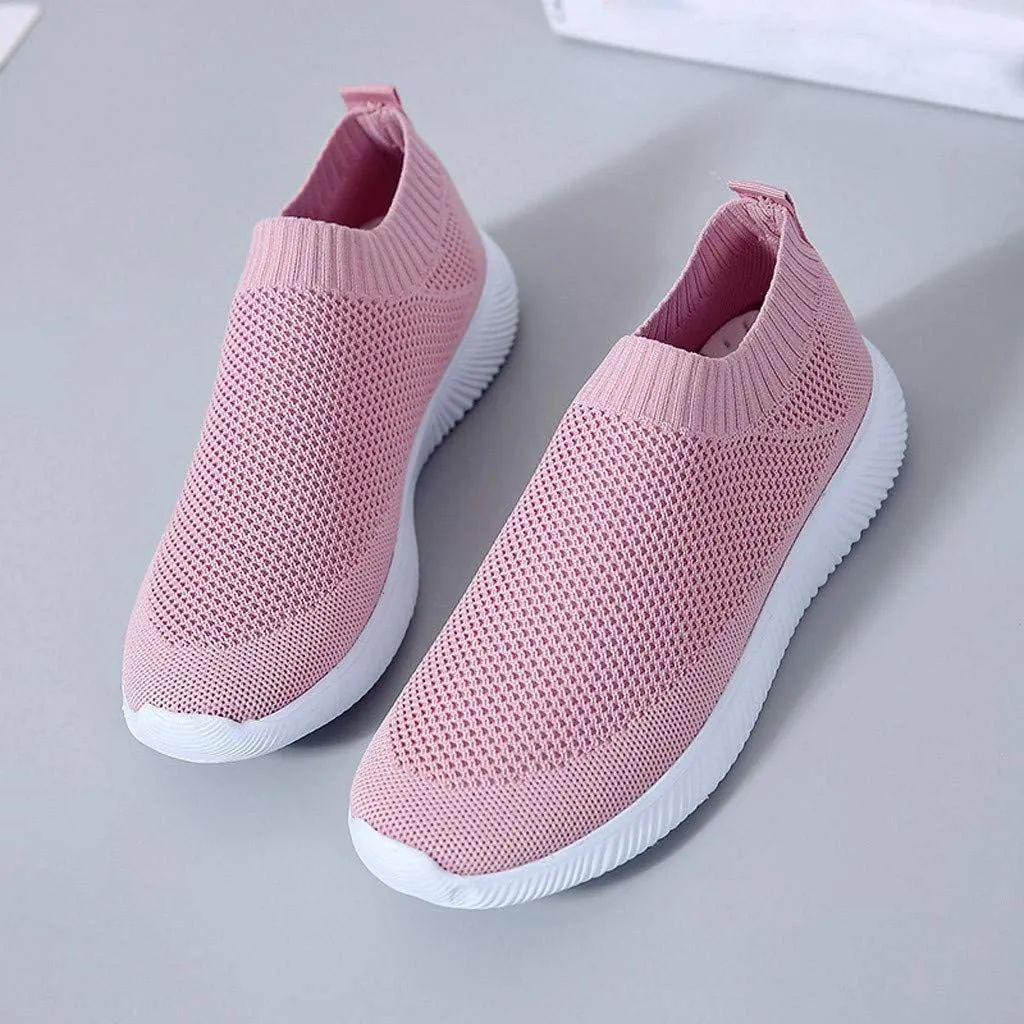 Womens Ladies Walking Running Shoes Slip On Lightweight Tennis Shoes Men Mesh Women Casual Shoes Men Shoes Sneakers Red Tennis Shoe Loafers Shoe