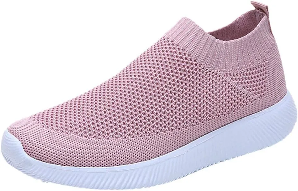 Womens Ladies Walking Running Shoes Slip On Lightweight Tennis Shoes Men Mesh Women Casual Shoes Men Shoes Sneakers Red Tennis Shoe Loafers Shoe