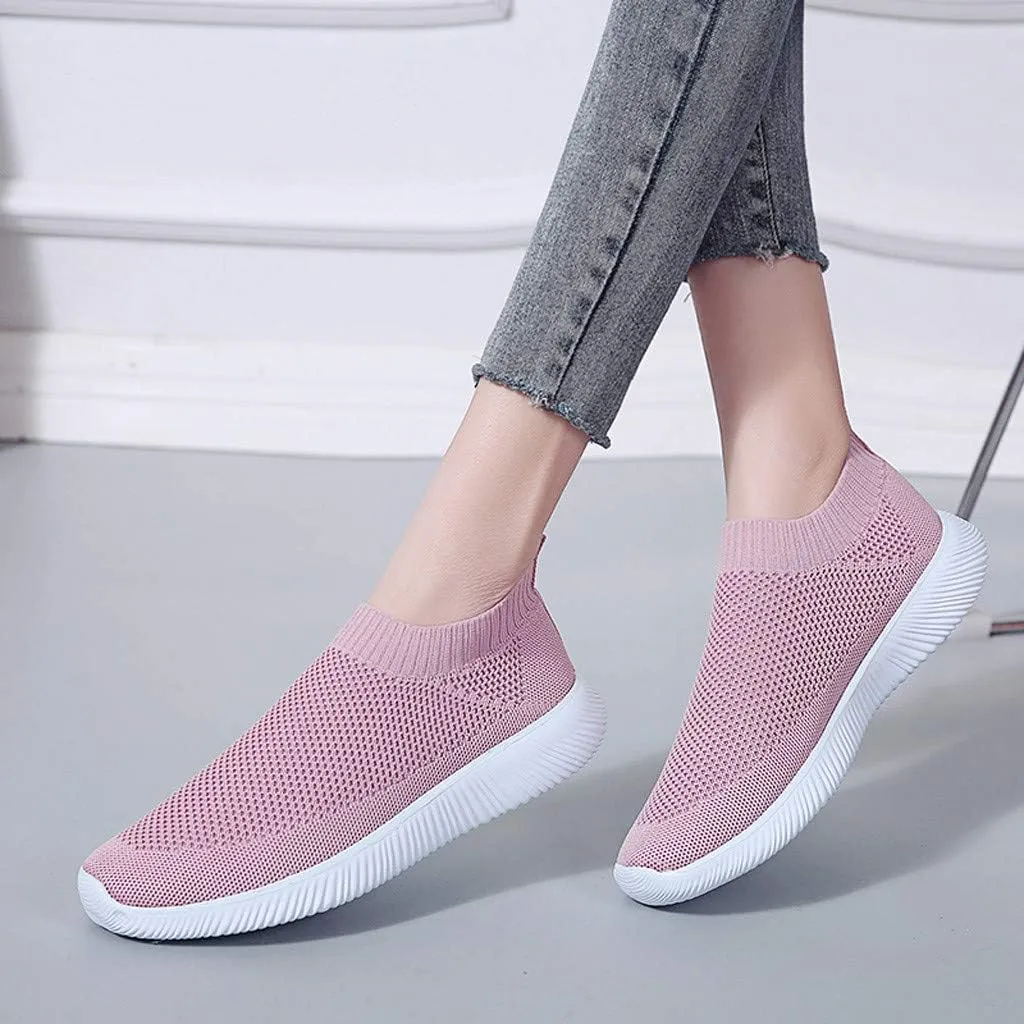 Womens Ladies Walking Running Shoes Slip On Lightweight Tennis Shoes Men Mesh Women Casual Shoes Men Shoes Sneakers Red Tennis Shoe Loafers Shoe