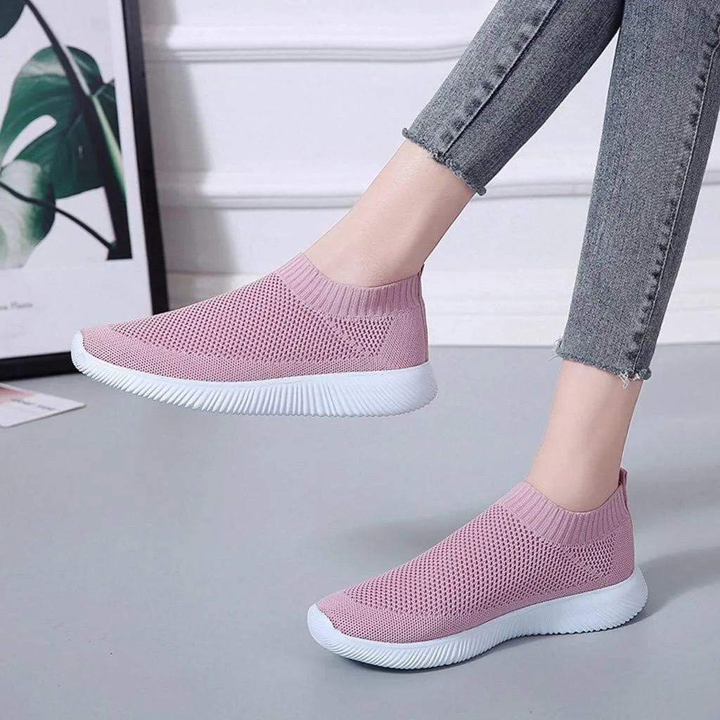 Womens Ladies Walking Running Shoes Slip On Lightweight Tennis Shoes Men Mesh Women Casual Shoes Men Shoes Sneakers Red Tennis Shoe Loafers Shoe