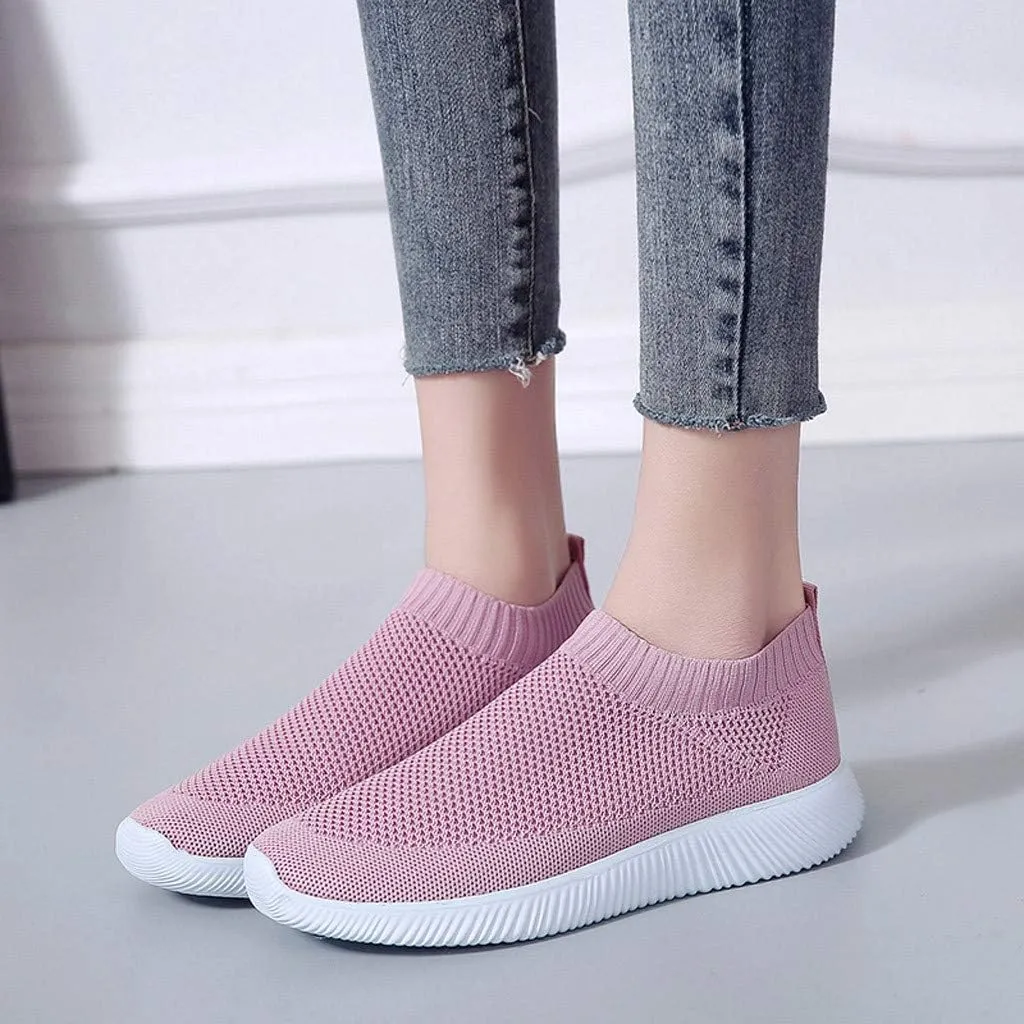 Womens Ladies Walking Running Shoes Slip On Lightweight Tennis Shoes Men Mesh Women Casual Shoes Men Shoes Sneakers Red Tennis Shoe Loafers Shoe