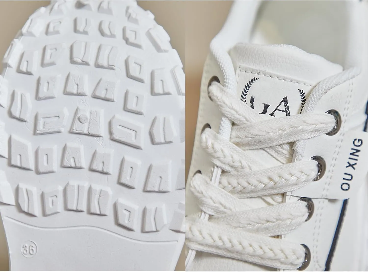 Women's Leather Platform Increasing Sneakers Fashion Chunky Lace Up Low Top Sports Trainers High Top Casual Non-Slip Walking Dad Shoes