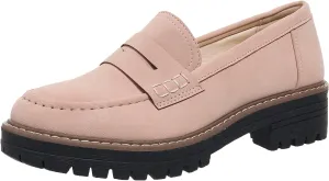 Womens Loafers Slip On Casual Chunky Platform Heel Loafers Classic Penny Dressy Comfy Business Work Shoes Green Beige Black Red US5-11