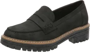 Womens Loafers Slip On Casual Chunky Platform Heel Loafers Classic Penny Dressy Comfy Business Work Shoes Green Beige Black Red US5-11