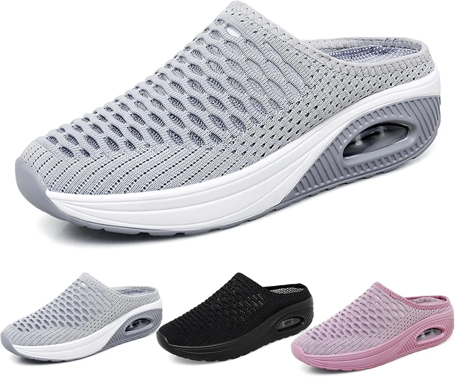 Women's Mules & Clogs with Arch Support Mules for Women 2025 Comfortable Orthopedic Walking Slip On Sneakers Garden Shoes Summer Platform Sandals Breathable Slippers Closed Toe Slides Lightweight