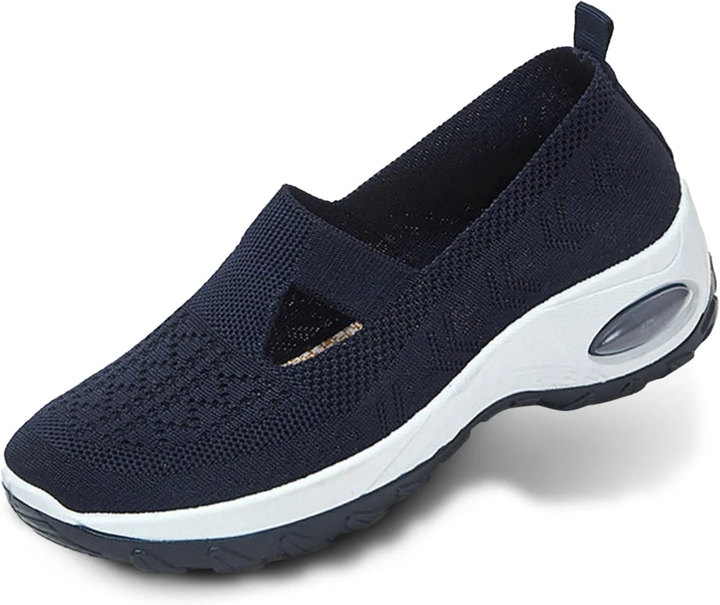 Women’s Orthopedic Knit Mesh Shoes Arch Support Air Cushion Slip on Sneakers Breathable Comfortable Anti-Skid Sports Shoes