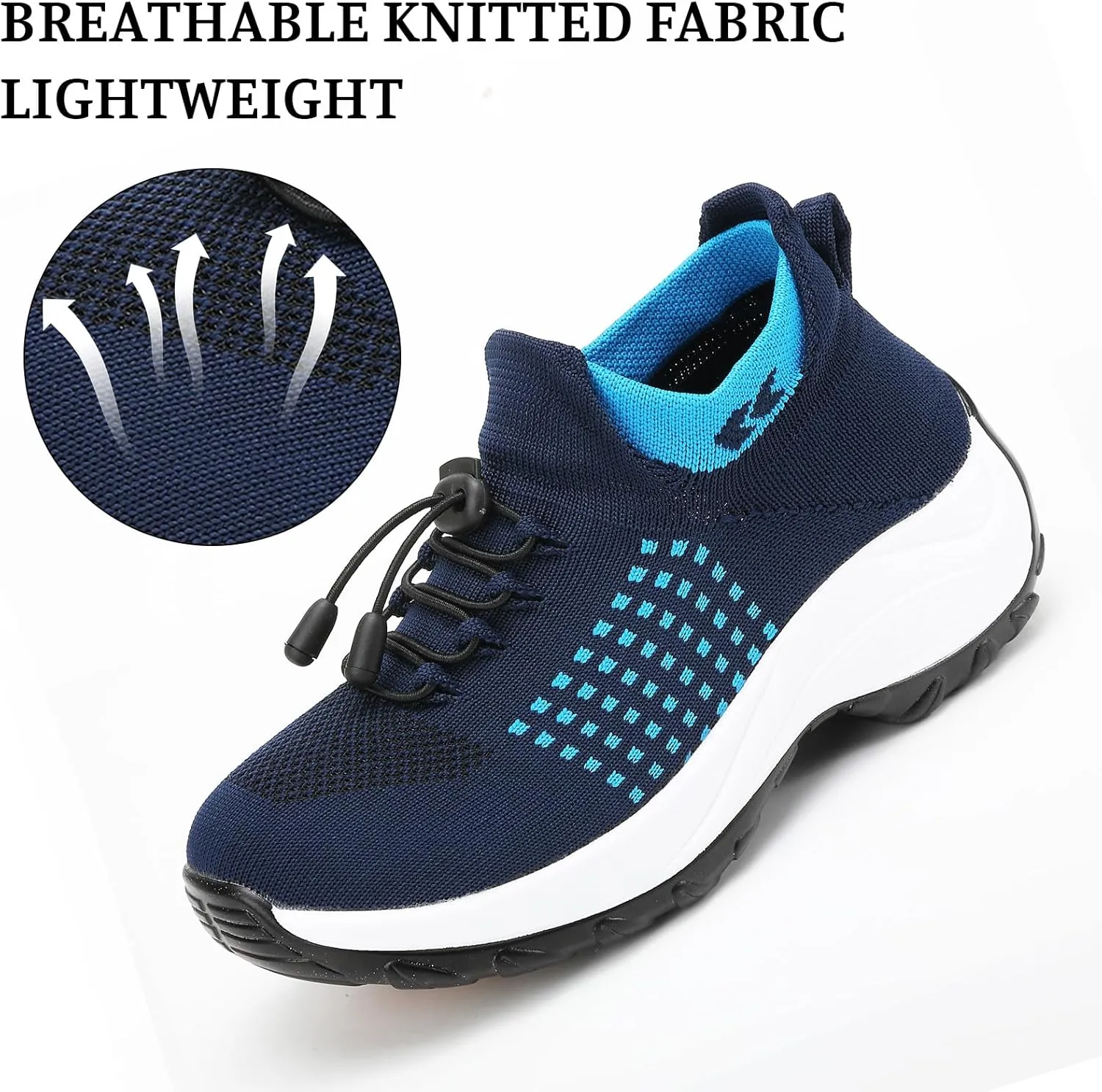 Women's Orthopedic Sneakers Comfortable Breathable Mesh Upper Walking Shoes Air Cushion Stretch Orthowear Shoes