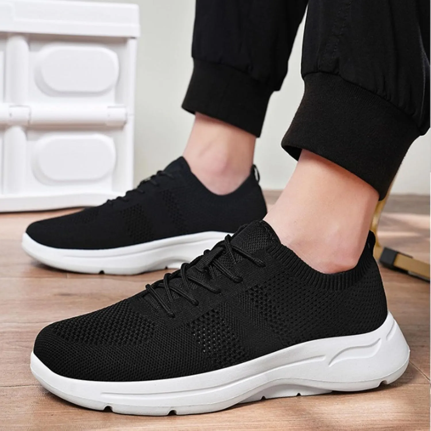 Women's Slip on Sneakers Shoes Woven Orthopedic Running Shoes for Men Lightweight Woman Shoes Casual Walking Sneakers Platform Tennis Shoe Loafers Dress Shoe