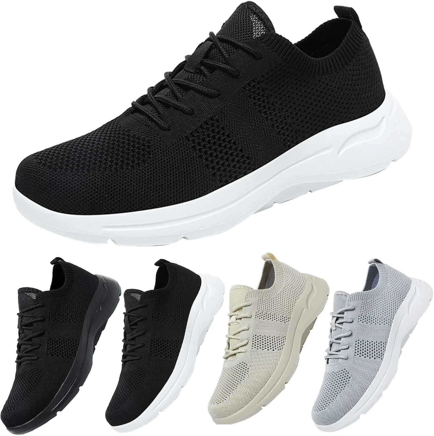 Women's Slip on Sneakers Shoes Woven Orthopedic Running Shoes for Men Lightweight Woman Shoes Casual Walking Sneakers Platform Tennis Shoe Loafers Dress Shoe