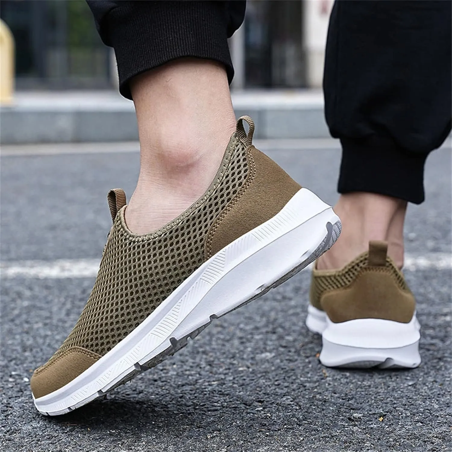 Womens Slip on Walking Shoes Comfort Lightweight Mens Running Shoes Wide Width Casual Shoes for Fall Chunky Sneakers Black Tennis Shoe Loafers Shoe