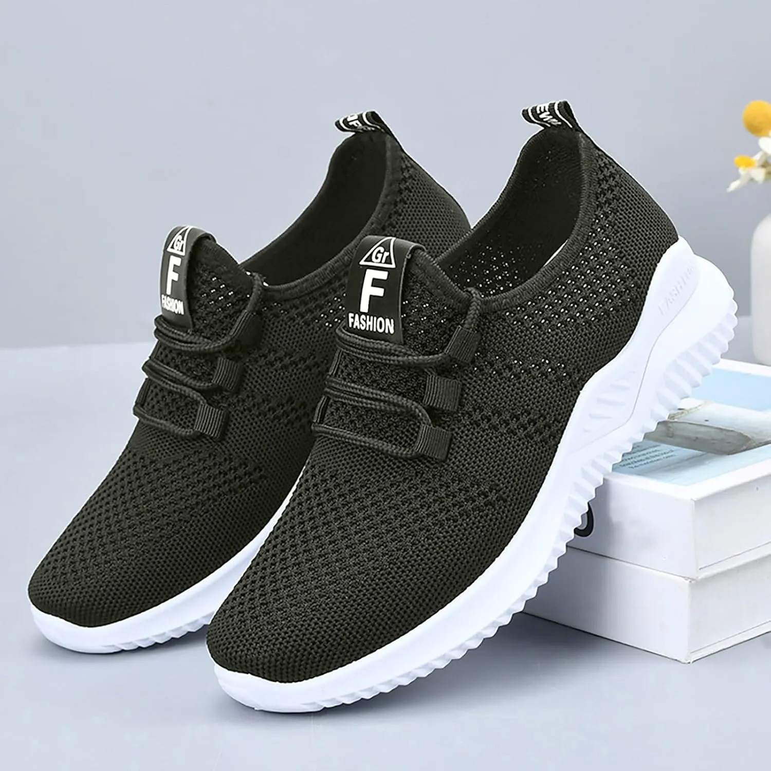 Womens Walking Shoes 2025 Non Slip Lightweight Breathable Mesh Running Shoes Casual Comfortable Slip On Sneakers Sports Workout Gym Shoe for Gym Travel Work