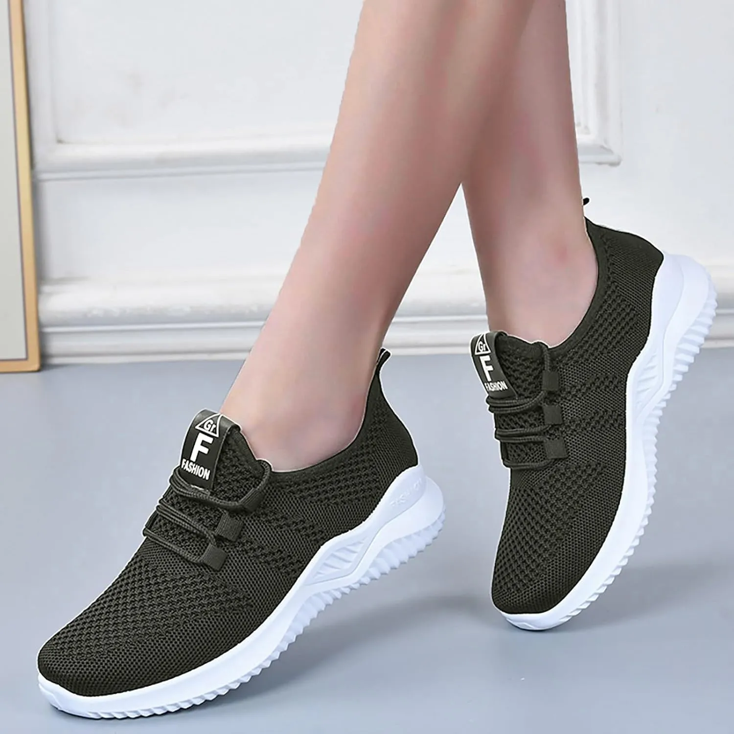 Womens Walking Shoes 2025 Non Slip Lightweight Breathable Mesh Running Shoes Casual Comfortable Slip On Sneakers Sports Workout Gym Shoe for Gym Travel Work