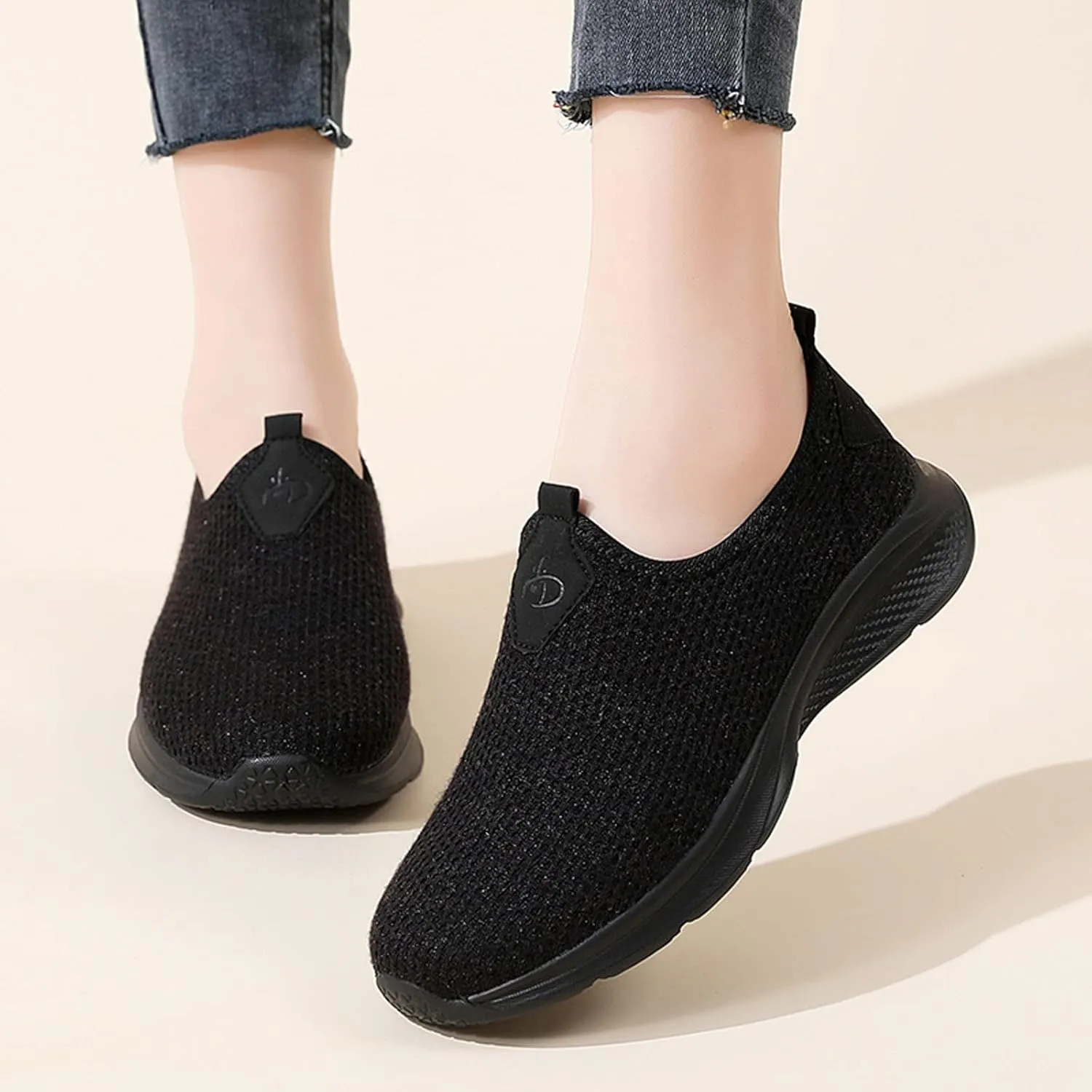 Womens Walking Shoes Sock Casual Ladies Fashion Sneakers Walking Shoes Women Lightweight Casual Shoes Trendy Platform Sneakers Slip On Tennis Shoe Cross Trainer Shoe