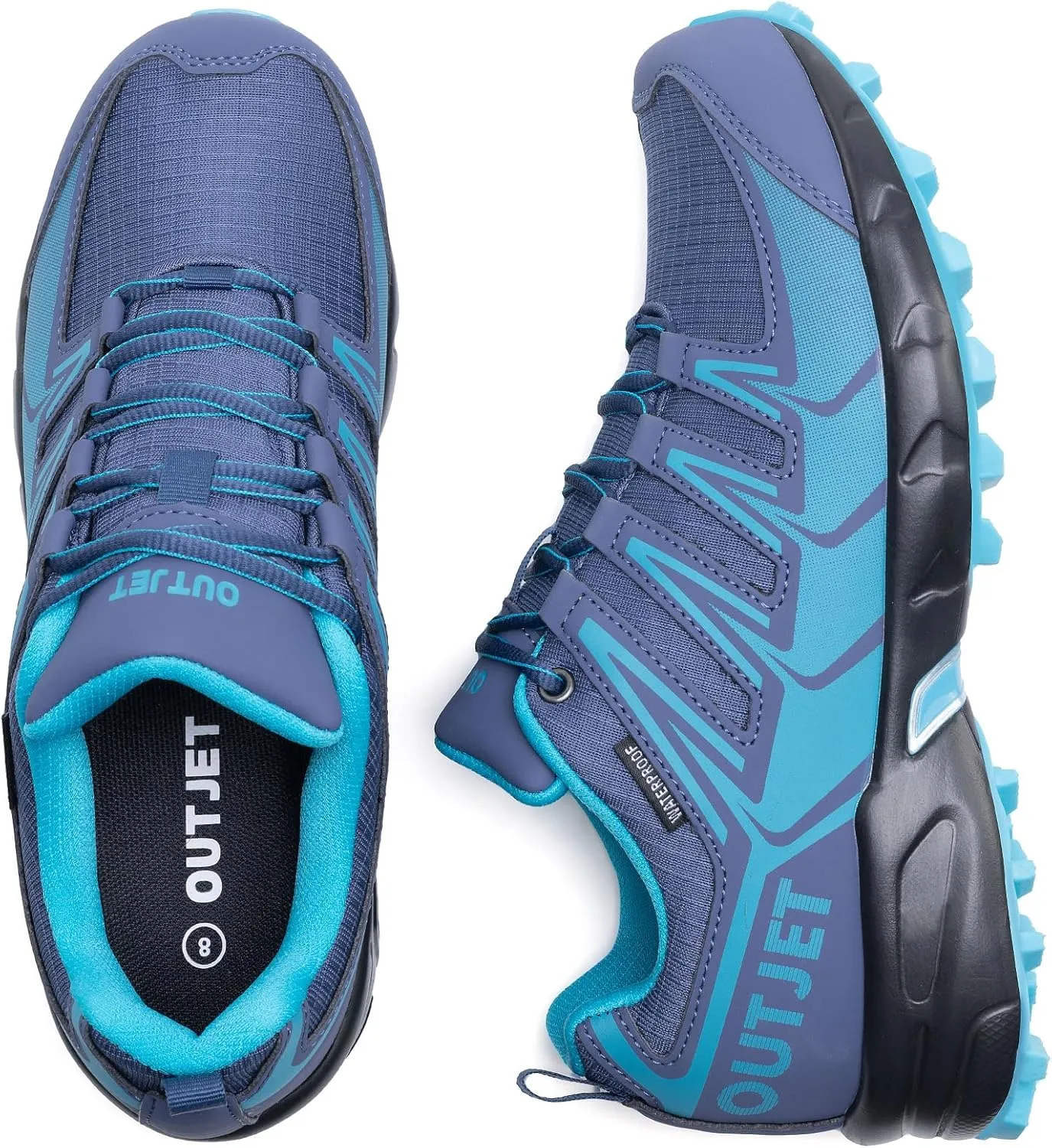 Women's Waterproof Hiking Shoes Lightweight Non-Slip Trails Walking Shoes Outdoor Sneakers