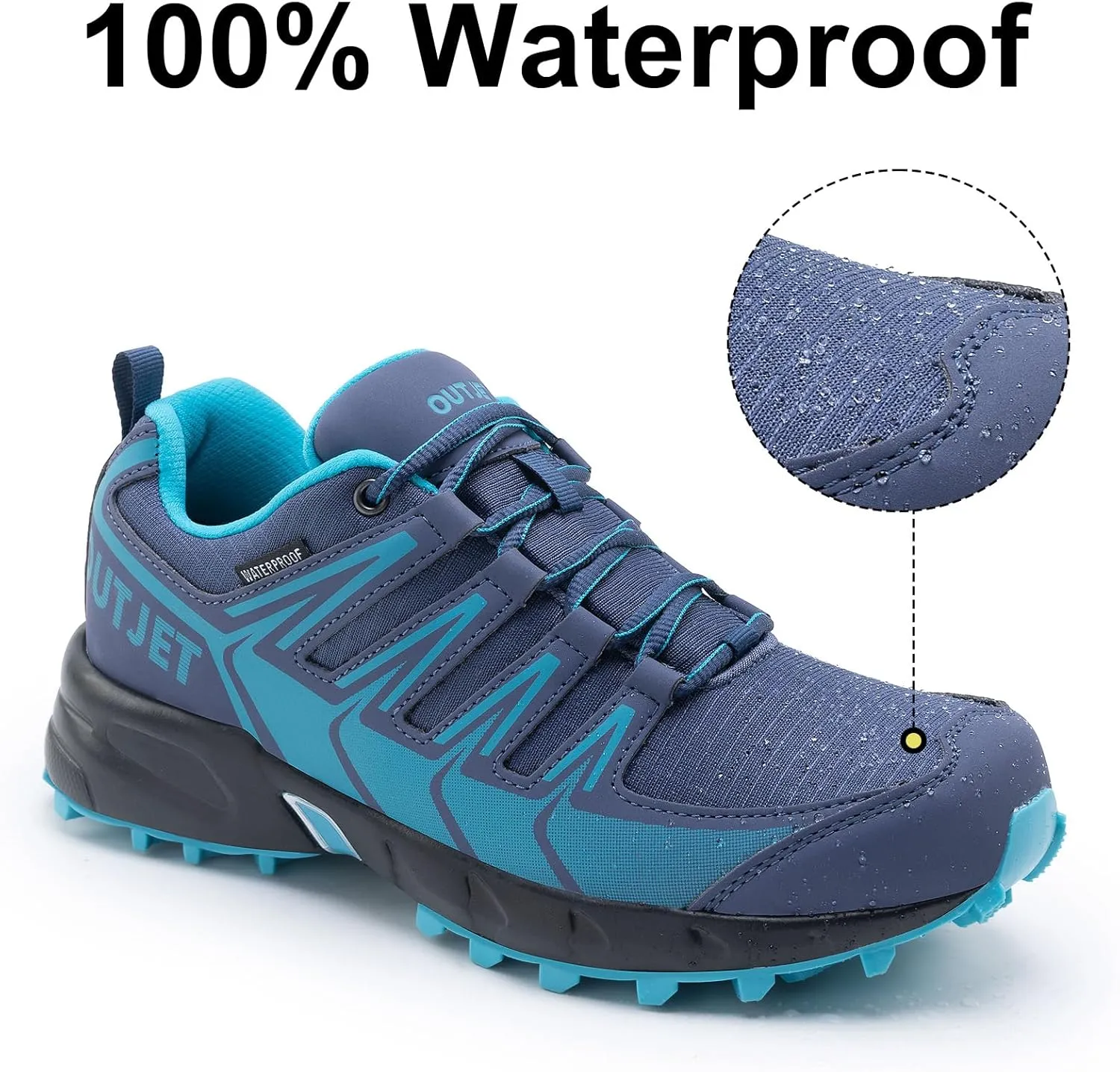 Women's Waterproof Hiking Shoes Lightweight Non-Slip Trails Walking Shoes Outdoor Sneakers