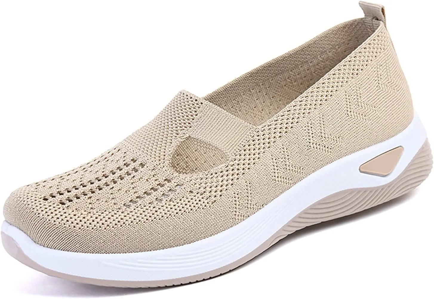 Women's Woven Orthopedic Breathable Soft Shoes Non Slip Work Shoes Women Food Service Casual Shoes Slip On Slip On Sneakers Black Tennis Shoe White Loafers