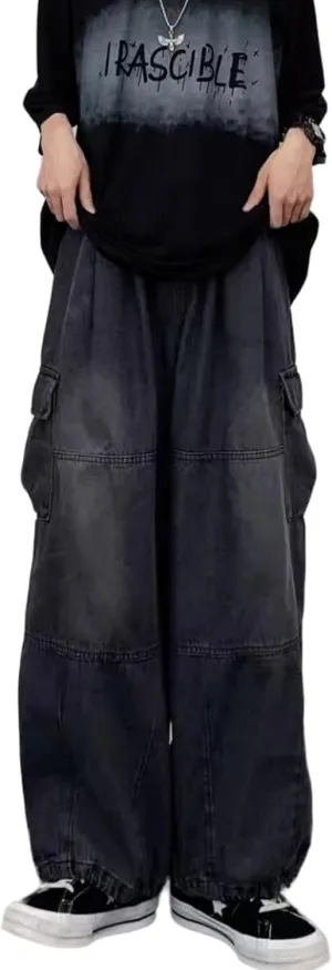 Y2k Baggy Jeans Cargo Jeans Trouser Hip Hop Streetwear Baggy Cargo Pants Skater Jeans