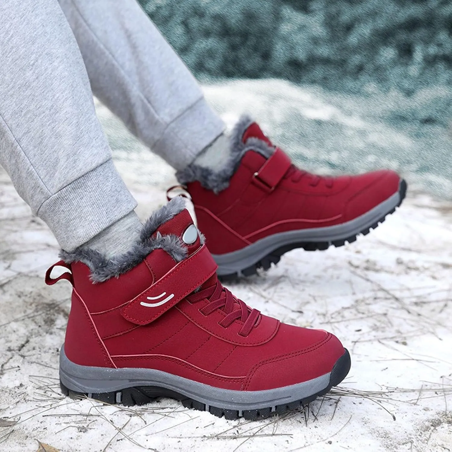 Yanzhenglip 2025 Winter Orthopedic Boots for Women Men,Warming Anti-Slip Sneakers,Cushioning Mountaineering Orthopedic Shoes