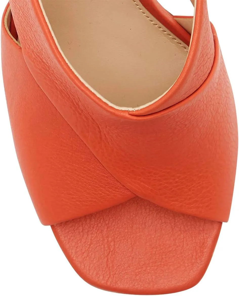 YDN Women Comfortable Chic Peep Toe Criss Cross Mule Sandals Stud Rivets Chunky Block High Heels Wedding Party Fashion Shoes
