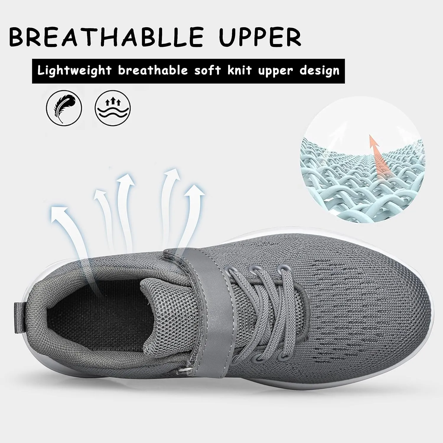YHOON Boys Girls Shoes Kids Sneakers Breathable Athletic Running Tennis Shoes for Toddler/Little Kid/Big Kid