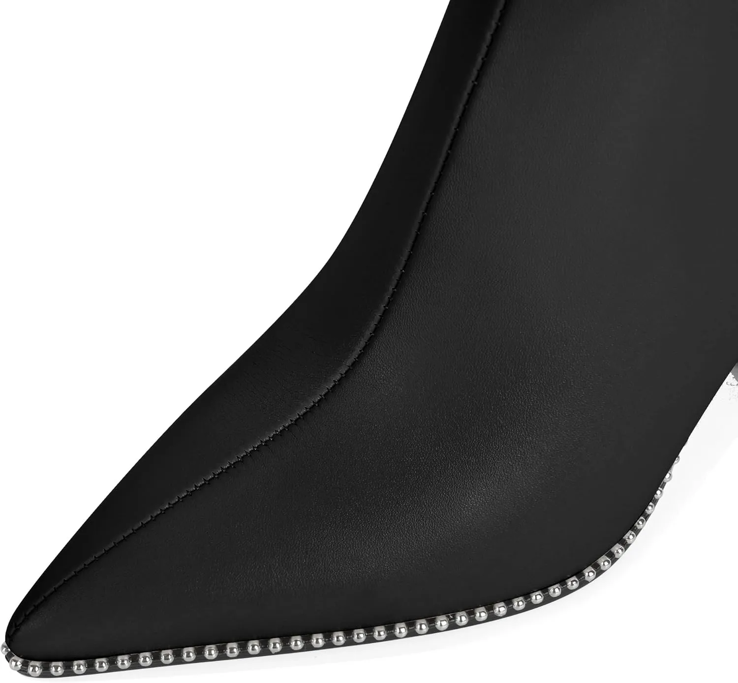 YODEKS Womens Ankle Boots 3.7 Inch Heel Chunky Boots Beaded Eyelets Buckle Strap Side Zipper Boots