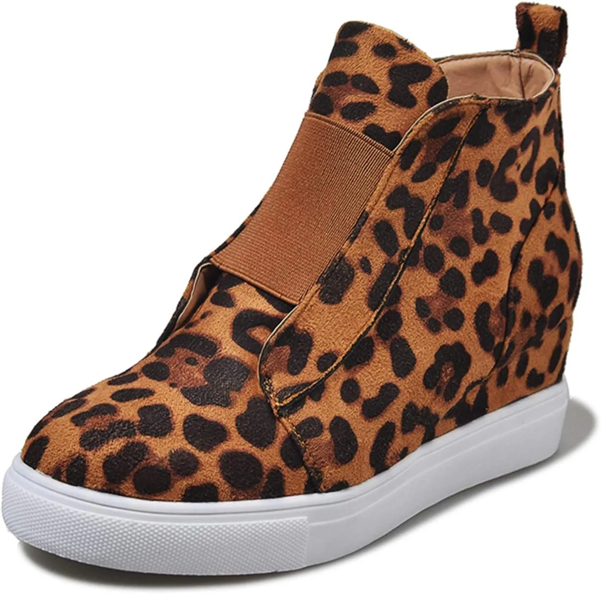 ZBYY Women's Platform Wedge Sneakers,Fashion Summer Hidden Ankle Heel Platform Wedge Booties Hidden with Side Zipper
