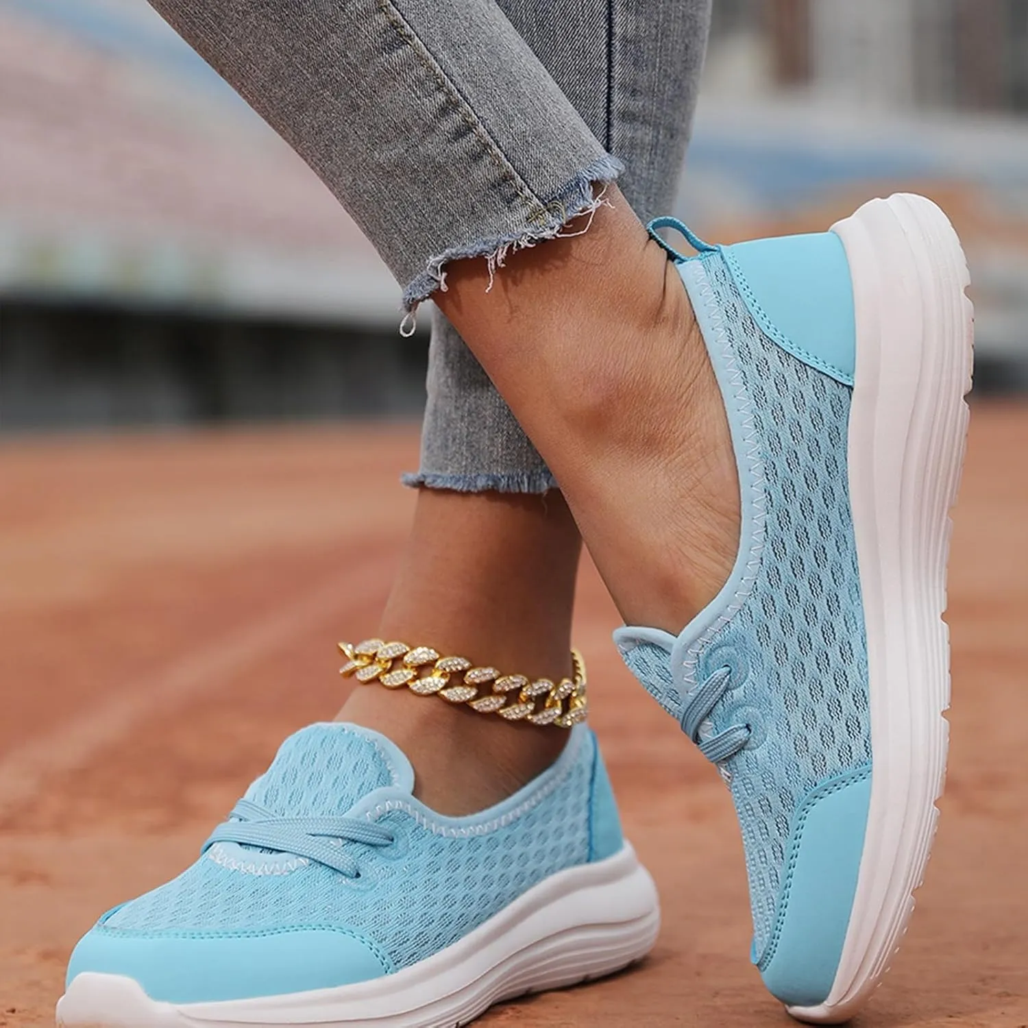 ZWRXW Women's Orthopedic Loafers Slip-On Walking Shoes Arch Support & Non-Slip Breathable Shoes Low Top Fashion Sneakers Lightweight Outdoor Hiking Sneakers
