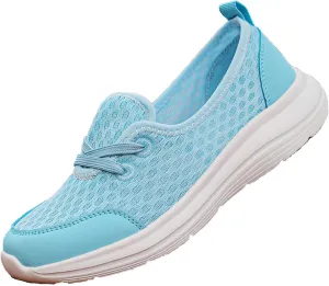 ZWRXW Women's Orthopedic Loafers Slip-On Walking Shoes Arch Support & Non-Slip Breathable Shoes Low Top Fashion Sneakers Lightweight Outdoor Hiking Sneakers