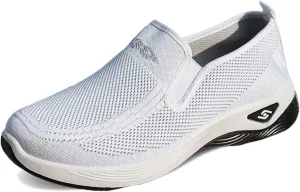 ZWRXW Women's Woven Orthopedic Shoes Diabetic Arch Support Slip On Walking Shoes Mesh Up Running Going Out Flat Sneaker Comfortable Lightweight Breathable Soft Shoe Healthy Footwear
